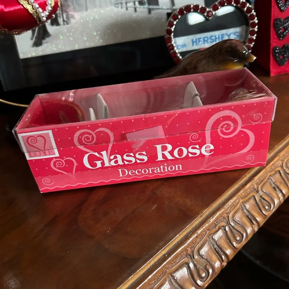Vintage Glass Rose